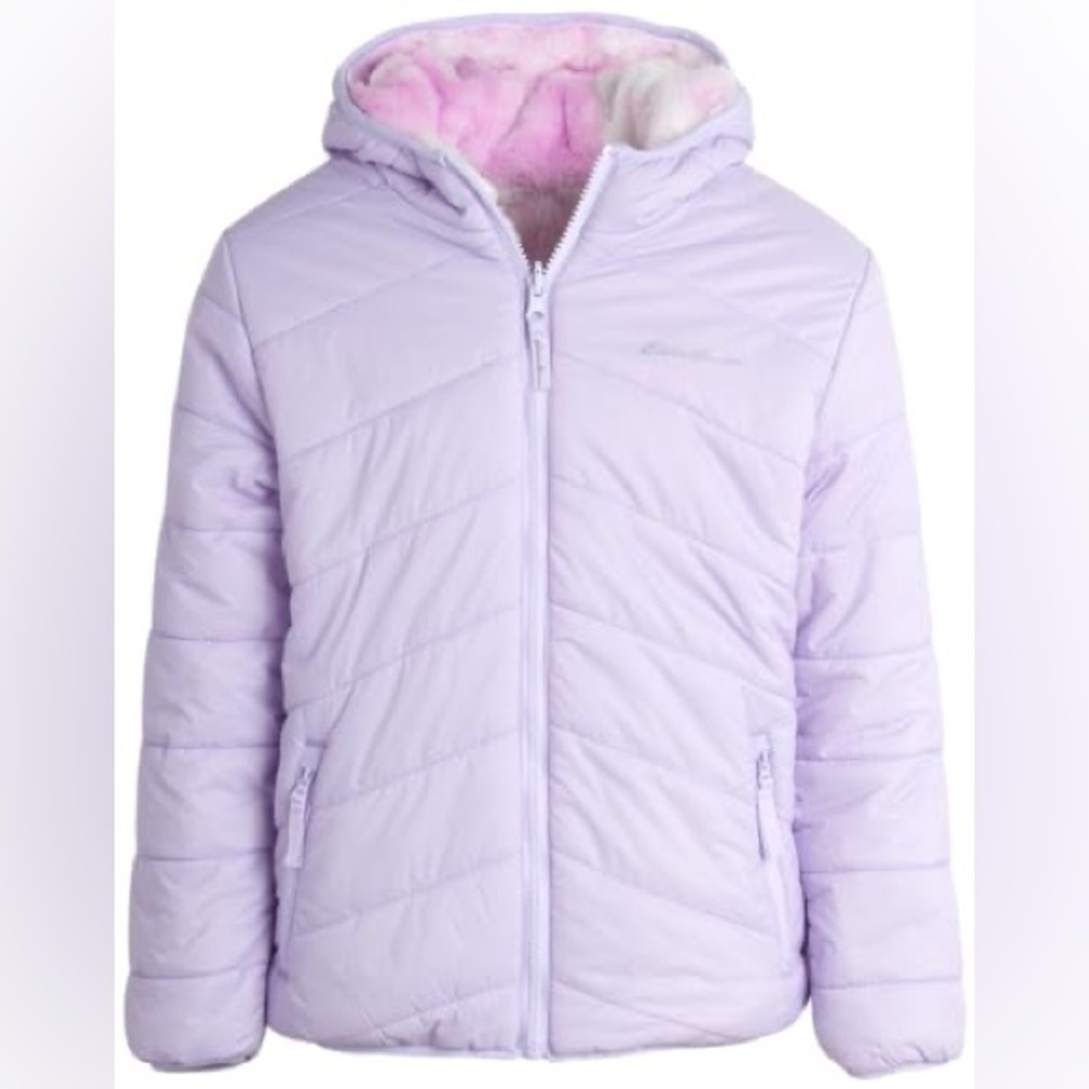 Eddie Bauer Deer Harbor Reversible Hooded Jacket -size 10/12